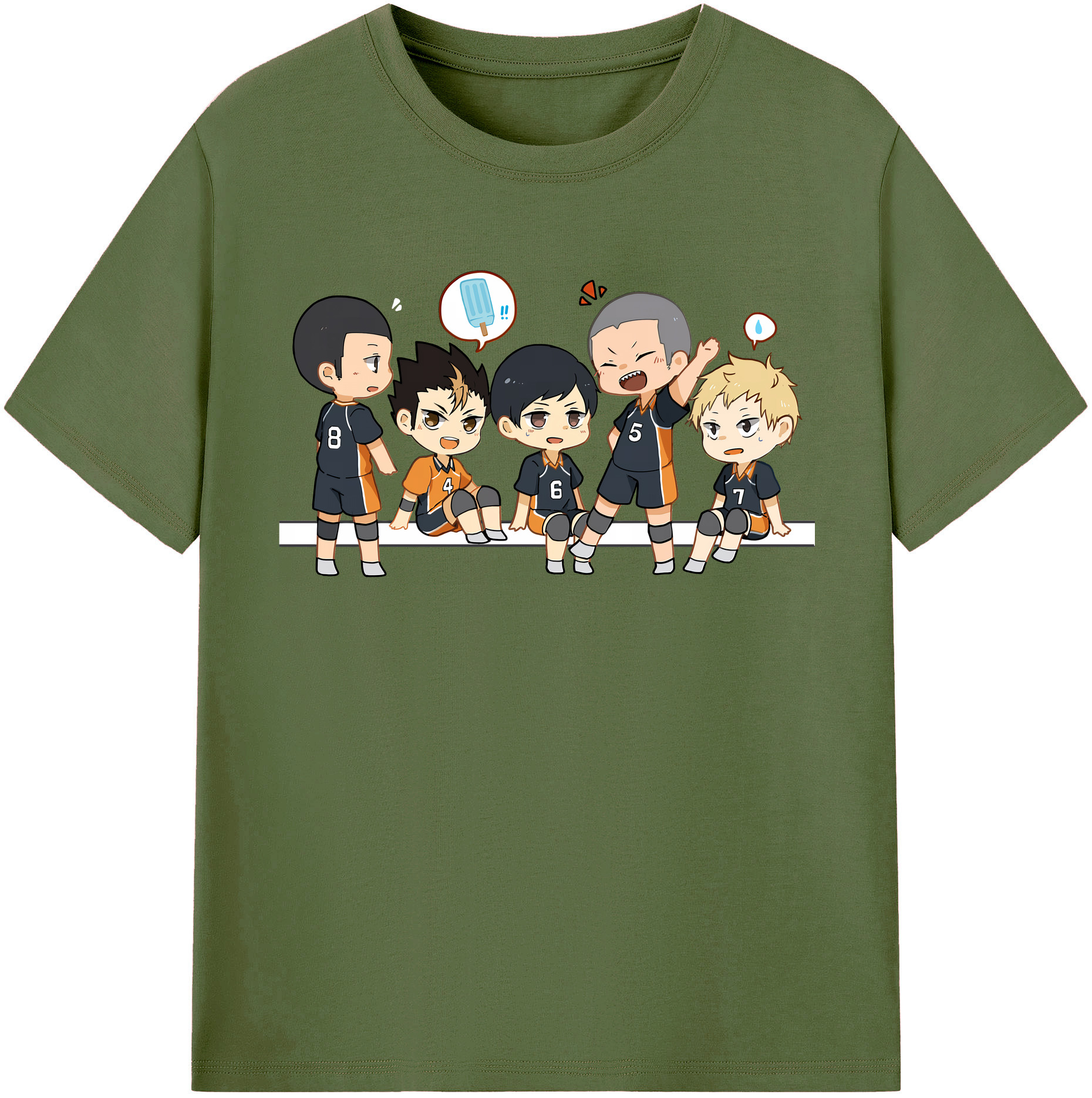 （画像用） ハイキュー!! Haikyu!! 綿100％半袖Tシャツ（フロントプリント）
